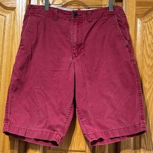 American Eagle Outfitters Longboard Skater Chino Shorts Faded Red Size 32